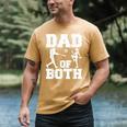 Dad Of Both Gymnastics Baseball Dad Men's Comfort Colors T-Shirt Mustard Dad Of Both Gymnastics Baseball Dad Men's Comfort Colors T-Shirt Mustard