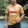 Eat Sleep Baseball Repeat Baseball Player Men's Comfort Colors T-Shirt Mustard Eat Sleep Baseball Repeat Baseball Player Men's Comfort Colors T-Shirt Mustard