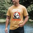 Fathers Day Baseball Dad Parent Men's Comfort Colors T-Shirt Mustard