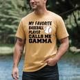 My Favorite Baseball Player Calls Me Gamma Men's Comfort Colors T-Shirt Mustard My Favorite Baseball Player Calls Me Gamma Men's Comfort Colors T-Shirt Mustard