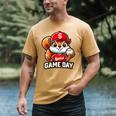 Game Day Baseball Dad Baseball Mam Father's Day Men's Comfort Colors T-Shirt Mustard