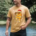 Gingerbread Man Baseball Christmas Men's Comfort Colors T-Shirt Mustard Gingerbread Man Baseball Christmas Men's Comfort Colors T-Shirt Mustard