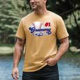 Grammy Rookie Of Year 1st Birthday Baseball Theme Matching Men's Comfort Colors T-Shirt Mustard