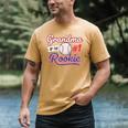 Grandparent Grandma Of The 1 Rookie Baseball Men's Comfort Colors T-Shirt Mustard Grandparent Grandma Of The 1 Rookie Baseball Men's Comfort Colors T-Shirt Mustard