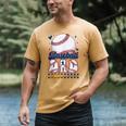 Groovy Baseball Dad Daddy Father Happy Fathers Day Men Guys Men's Comfort Colors T-Shirt Mustard Groovy Baseball Dad Daddy Father Happy Fathers Day Men Guys Men's Comfort Colors T-Shirt Mustard