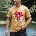 Heart Play Baseball Valentine's Day Teens Boys Girls Kids Men's Comfort Colors T-Shirt Mustard Heart Play Baseball Valentine's Day Teens Boys Girls Kids Men's Comfort Colors T-Shirt Mustard