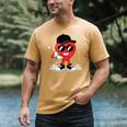 Heart Playing Baseball Valentine Baseball Men's Comfort Colors T-Shirt Mustard