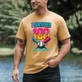 HUGvyn I Survived 100 Days Baseball Teacher Ice Cream Drip Men's Comfort Colors T-Shirt Mustard HUGvyn I Survived 100 Days Baseball Teacher Ice Cream Drip Men's Comfort Colors T-Shirt Mustard