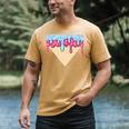 Ice Cream Baseball Cone Dripping Sprinkles Kids Boys Summer Premium Tri-Blend Men's Comfort Colors T-Shirt Mustard