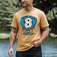 Ice Cream Baseball Glove 8th Birthday Edition Men's Comfort Colors T-Shirt Mustard