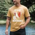 It's My 8th Birthday Baseball Football Heart 8 Year Old Men's Comfort Colors T-Shirt Mustard It's My 8th Birthday Baseball Football Heart 8 Year Old Men's Comfort Colors T-Shirt Mustard