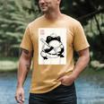 Japanese Grumpy Frog Baseball Player Baseball Men's Comfort Colors T-Shirt Mustard
