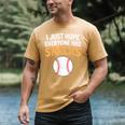 I Just Hope Everyone Has Snacks Baseball Game Day Fan Men's Comfort Colors T-Shirt Mustard I Just Hope Everyone Has Snacks Baseball Game Day Fan Men's Comfort Colors T-Shirt Mustard