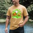 Kids St Patricks Day Shamrock Basketball Baseball Football Men's Comfort Colors T-Shirt Mustard Kids St Patricks Day Shamrock Basketball Baseball Football Men's Comfort Colors T-Shirt Mustard