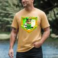 Leprechaun Baseball St Patricks Day Ice Cream Drip Men Boys Men's Comfort Colors T-Shirt Mustard