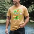 Leprechaun Playing Baseball Happy St Patricks Day Men Boys Men's Comfort Colors T-Shirt Mustard