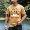 Most Likely To Play Baseball With Santa Christmas Pajamas Men's Comfort Colors T-Shirt Mustard Most Likely To Play Baseball With Santa Christmas Pajamas Men's Comfort Colors T-Shirt Mustard