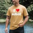 I Love Mamie Heart Grandma Grandmother Grandparent Raglan Baseball Tee Men's Comfort Colors T-Shirt Mustard I Love Mamie Heart Grandma Grandmother Grandparent Raglan Baseball Tee Men's Comfort Colors T-Shirt Mustard