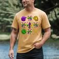 Mardi Gras Baseball Coquette Bow Fat Tuesday Parade Girls Men's Comfort Colors T-Shirt Mustard Mardi Gras Baseball Coquette Bow Fat Tuesday Parade Girls Men's Comfort Colors T-Shirt Mustard