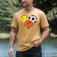 Mom Sports Heart Soccer Basketball Baseball Softball Men's Comfort Colors T-Shirt Mustard Mom Sports Heart Soccer Basketball Baseball Softball Men's Comfort Colors T-Shirt Mustard