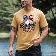 Patriotic Baseball Dad 4th Of July For All American Fathers Men's Comfort Colors T-Shirt Mustard