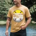Poppy Of Ballers Softball Baseball Dad Men's Comfort Colors T-Shirt Mustard Poppy Of Ballers Softball Baseball Dad Men's Comfort Colors T-Shirt Mustard