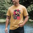 Punk Girl With Anger Kanji And Baseball Bat Men's Comfort Colors T-Shirt Mustard