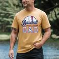Retro Baseball Dad Happy Fathers Day For Men Sports Lovers Men's Comfort Colors T-Shirt Mustard Retro Baseball Dad Happy Fathers Day For Men Sports Lovers Men's Comfort Colors T-Shirt Mustard