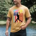 Retro Baseball Drip Boys Ice Cream Patriotic American Flag Men's Comfort Colors T-Shirt Mustard Retro Baseball Drip Boys Ice Cream Patriotic American Flag Men's Comfort Colors T-Shirt Mustard
