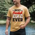 Retro Best Baseball Dad Ever Daddy Happy Fathers Day Men Men's Comfort Colors T-Shirt Mustard Retro Best Baseball Dad Ever Daddy Happy Fathers Day Men Men's Comfort Colors T-Shirt Mustard