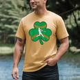 Retro Shamrock Baseball St Patricks Day Men Women Boys Girls Men's Comfort Colors T-Shirt Mustard