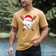 Santa Sports For Men Boys Christmas Baseball Player Men's Comfort Colors T-Shirt Mustard Santa Sports For Men Boys Christmas Baseball Player Men's Comfort Colors T-Shirt Mustard