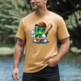 Shamrock Baseball St Patrick's Day Kids Boys Toddlers Premium Tri-Blend Men's Comfort Colors T-Shirt Mustard