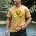 Shamrock Basketball Baseball Drip St Patrick's Day Boys Men Men's Comfort Colors T-Shirt Mustard