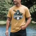 Sioux City Silverbacks Retro Minor League Baseball Men's Comfort Colors T-Shirt Mustard