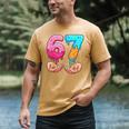 Six Seven 6-7 Baseball Ice Cream Drip 67 Meme Hands Men's Comfort Colors T-Shirt Mustard Six Seven 6-7 Baseball Ice Cream Drip 67 Meme Hands Men's Comfort Colors T-Shirt Mustard