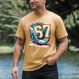 Six Seven Baseball Lifestyle 67 Meme Gen Alpha Slang Premium Tri-Blend Men's Comfort Colors T-Shirt Mustard