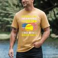 Softball Dad Like A Baseball Dad But Bigger Balls Back Men's Comfort Colors T-Shirt Mustard