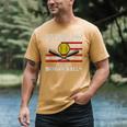Softball Dad Like a Baseball Dad But Bigger Balls Father Day Men's Comfort Colors T-Shirt Mustard