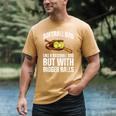 SOFTBALL DAD Like a Baseball Dad But With Bigger Balls Game Men's Comfort Colors T-Shirt Mustard