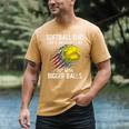 Softball Dad Like a Baseball Dad With Bigger Balls Men's Comfort Colors T-Shirt Mustard Softball Dad Like a Baseball Dad With Bigger Balls Men's Comfort Colors T-Shirt Mustard