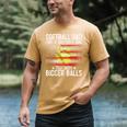 Softball Dad Just Like A Baseball Dad But With Bigger Back Men's Comfort Colors T-Shirt Mustard