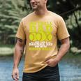 Softball Dad Just Like A Baseball Dad Team Premium Men's Comfort Colors T-Shirt Mustard