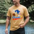 Sonic The Hedgehog Sonic Baseball Est 1991 Men's Comfort Colors T-Shirt Mustard Sonic The Hedgehog Sonic Baseball Est 1991 Men's Comfort Colors T-Shirt Mustard
