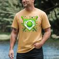 St Patrick Day Baseball Drip Ice Cream Boys Men Men's Comfort Colors T-Shirt Mustard