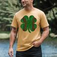 St Patricks Day Shamrock Baseball Saint Paddy's Men's Comfort Colors T-Shirt Mustard