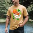 St Patricks Day Shamrock Basketball Baseball Football Soccer Men's Comfort Colors T-Shirt Mustard St Patricks Day Shamrock Basketball Baseball Football Soccer Men's Comfort Colors T-Shirt Mustard