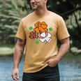 St Patricks Day Shamrock Basketball Baseball Men Boys Kids Men's Comfort Colors T-Shirt Mustard