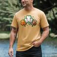 St Patricks Day Shamrock Sports Baseball Basketball Football Men's Comfort Colors T-Shirt Mustard St Patricks Day Shamrock Sports Baseball Basketball Football Men's Comfort Colors T-Shirt Mustard
