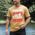 Stealing Hearts Like I Steal Bases Cute Baseball Kids Men's Comfort Colors T-Shirt Mustard